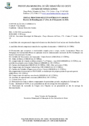 Edital Convocação Vice-diretor - Processo Seletivo Público Nº 100/2023