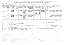 2º Edital para contratação de Professor I em substituição (02 vagas)