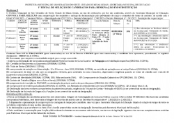 Edital para contratação de Professor I em substituição (03 vagas)