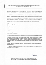 Edital de Convocação para Exame Médico 017/2025