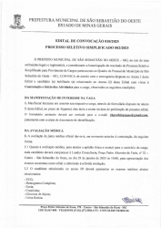 Edital de Convocação 010/2025 - Processo Seletivo 002/2023