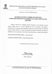 Eliminação de candidato por não comparecimento na entrega da documentação exigida - Decreto 1620/2025