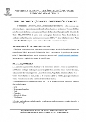 Edital de Convocação 020/2025 - Concurso Público 001/2023