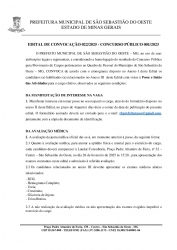 Edital de Convocação 022/2025 - Concurso Público 001/2023