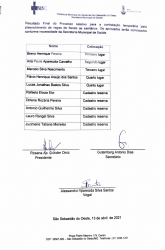 Resultado Final do Processo Seletivo para a contratação temporária de vagas de fiscais santiários 