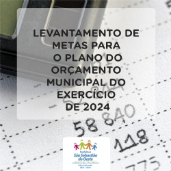 LEVANTAMENTO DE  METAS PARA  O PLANO ORÇAMENTO  MUNICIPAL DO  EXERCÍCIO  DE 2024