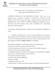 Edital de Convocação, Nomeação e Posse 009/2024 - Concurso Público 001/2023