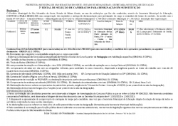 Edital para contratação de Professor I - Em substituição (01 vaga)