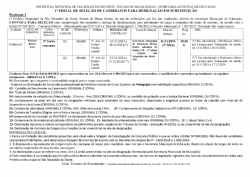 Edital para contratação de Professor I - Em substituição (02 vagas)