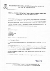 Edital de Convocação para Exame Médico n° 009/2025 - Processo Seletivo Público 003/2023