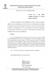 Nomeia para o cargo público candidata aprovada em Concurso Público n° 004/2023 -  Decreto 1635/2025