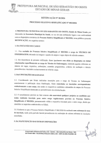 Retificação Nº 02/2026 - Processo Seletivo - Enfermeiro ESF, Técnico de Enfermagem ESF, Educador Físico em caráter temporário