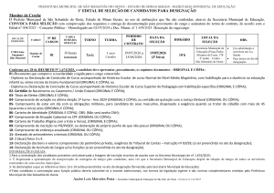 Convocação Monitor de Creche - Edital 01/2026 (19.05.2026)