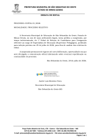 Errata de Edital - Edital 01/2026