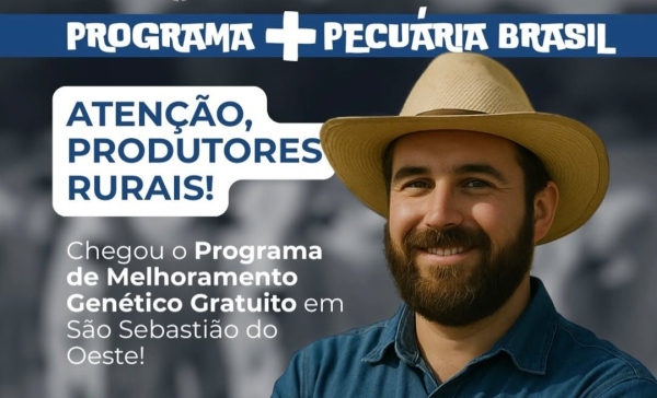 Atenção, produtores rurais de São Sebastião do Oeste