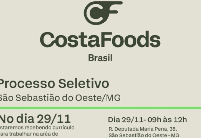Processo Seletivo - Costa Foods Brasil - São...